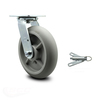 Service Caster Lavex Lodging Housekeeping Cart Caster - Swivel with Bolt-On Swivel Lock - SCC LAV-SCC-30CS820-TPRRD-BSL